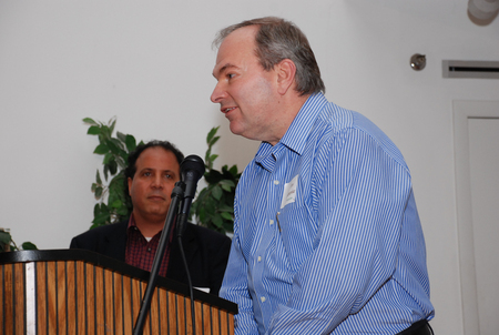 Jim Sebenius accepts the award on behalf of his son Zander